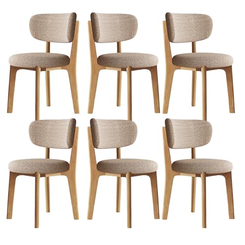 JSLJDM Esszimmerstuhl Moderner 4 Stück Set,Küchenstuhl mit Rückenlehne Polsterstühle mit Holzbeinen,Esszimmerstühle für Esszimmer Wohnzimmer Schlafzimmer Küche Rezeption(Weiß,2er Set) von JSLJDM