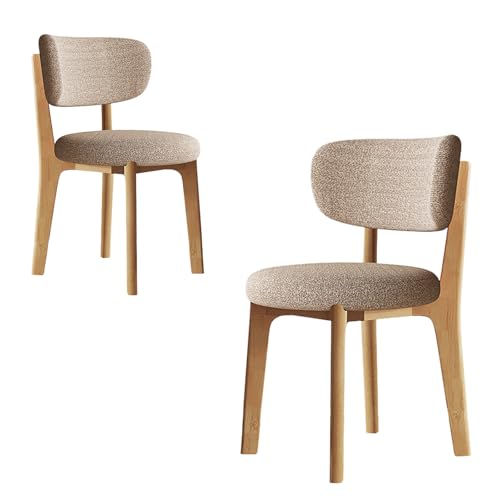 JSLJDM Esszimmerstuhl Moderner 4 Stück Set,Küchenstuhl mit Rückenlehne Polsterstühle mit Holzbeinen,Esszimmerstühle für Esszimmer Wohnzimmer Schlafzimmer Küche Rezeption(Weiß,2er Set) von JSLJDM