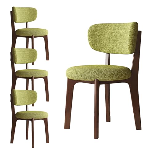 JSLJDM Esszimmerstuhl Moderner 4 Stück Set,Küchenstuhl mit Rückenlehne Polsterstühle mit Holzbeinen,Esszimmerstühle für Esszimmer Wohnzimmer Schlafzimmer Küche Rezeption(Weiß,2er Set) von JSLJDM