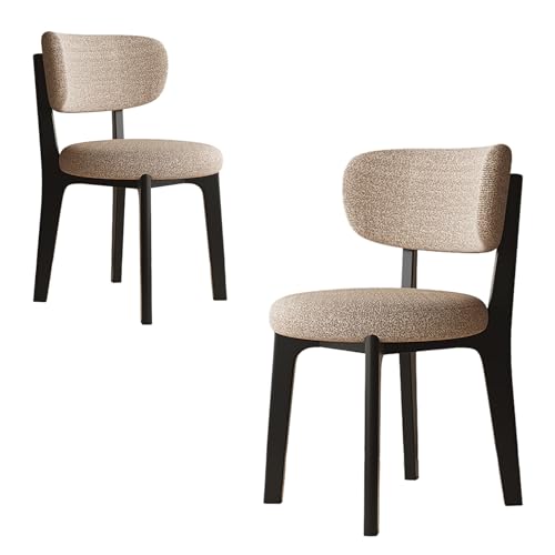JSLJDM Esszimmerstuhl Moderner 4 Stück Set,Küchenstuhl mit Rückenlehne Polsterstühle mit Holzbeinen,Esszimmerstühle für Esszimmer Wohnzimmer Schlafzimmer Küche Rezeption(Weiß,2er Set) von JSLJDM