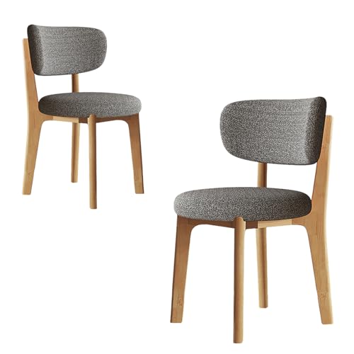 JSLJDM Esszimmerstuhl Moderner 4 Stück Set,Küchenstuhl mit Rückenlehne Polsterstühle mit Holzbeinen,Esszimmerstühle für Esszimmer Wohnzimmer Schlafzimmer Küche Rezeption(Weiß,2er Set) von JSLJDM