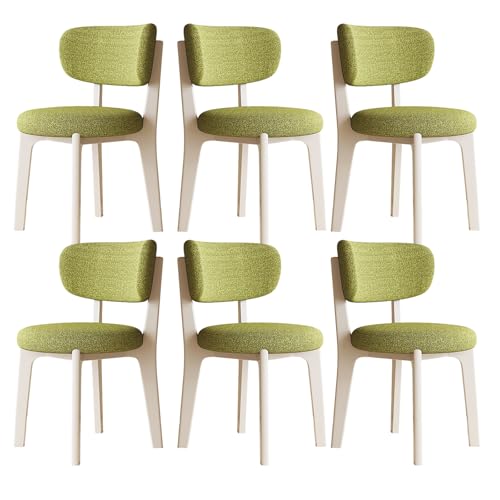 JSLJDM Esszimmerstuhl Moderner 4 Stück Set,Küchenstuhl mit Rückenlehne Polsterstühle mit Holzbeinen,Esszimmerstühle für Esszimmer Wohnzimmer Schlafzimmer Küche Rezeption(Weiß,2er Set) von JSLJDM