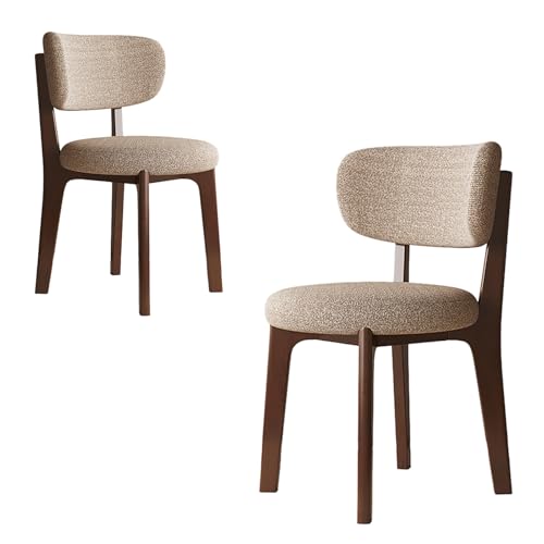 JSLJDM Esszimmerstuhl Moderner 4 Stück Set,Küchenstuhl mit Rückenlehne Polsterstühle mit Holzbeinen,Esszimmerstühle für Esszimmer Wohnzimmer Schlafzimmer Küche Rezeption(Weiß,2er Set) von JSLJDM