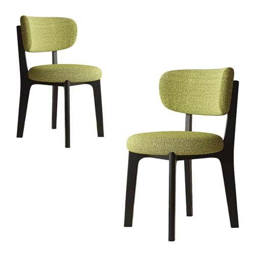 JSLJDM Esszimmerstuhl Moderner 4 Stück Set,Küchenstuhl mit Rückenlehne Polsterstühle mit Holzbeinen,Esszimmerstühle für Esszimmer Wohnzimmer Schlafzimmer Küche Rezeption(Weiß,2er Set) von JSLJDM