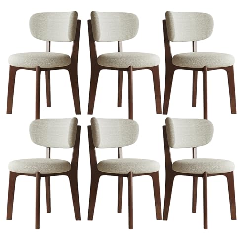 JSLJDM Esszimmerstuhl Moderner 4 Stück Set,Küchenstuhl mit Rückenlehne Polsterstühle mit Holzbeinen,Esszimmerstühle für Esszimmer Wohnzimmer Schlafzimmer Küche Rezeption(Weiß,2er Set) von JSLJDM
