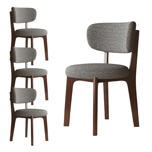 JSLJDM Esszimmerstuhl Moderner 4 Stück Set,Küchenstuhl mit Rückenlehne Polsterstühle mit Holzbeinen,Esszimmerstühle für Esszimmer Wohnzimmer Schlafzimmer Küche Rezeption(Weiß,2er Set) von JSLJDM