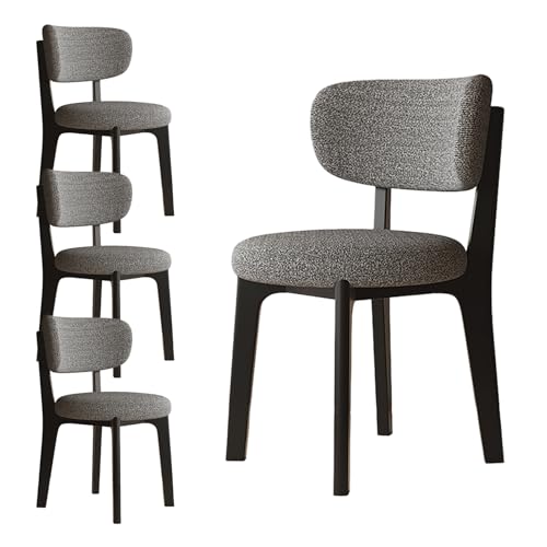 JSLJDM Esszimmerstuhl Moderner 4 Stück Set,Küchenstuhl mit Rückenlehne Polsterstühle mit Holzbeinen,Esszimmerstühle für Esszimmer Wohnzimmer Schlafzimmer Küche Rezeption(Weiß,2er Set) von JSLJDM