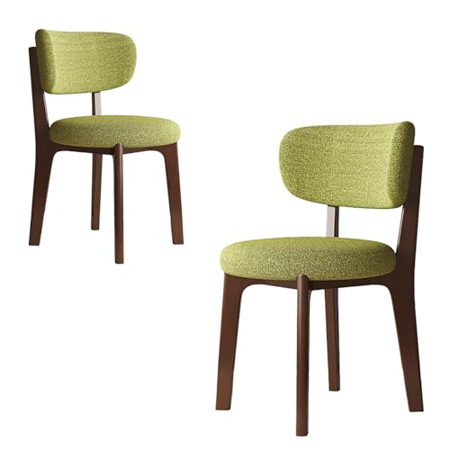 JSLJDM Esszimmerstuhl Moderner 4 Stück Set,Küchenstuhl mit Rückenlehne Polsterstühle mit Holzbeinen,Esszimmerstühle für Esszimmer Wohnzimmer Schlafzimmer Küche Rezeption(Weiß,2er Set) von JSLJDM
