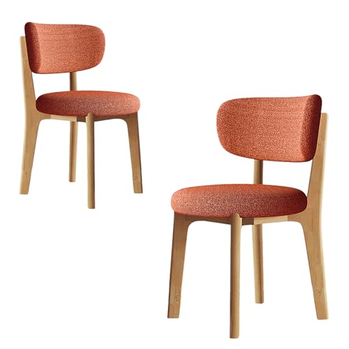JSLJDM Esszimmerstuhl Moderner 4 Stück Set,Küchenstuhl mit Rückenlehne Polsterstühle mit Holzbeinen,Esszimmerstühle für Esszimmer Wohnzimmer Schlafzimmer Küche Rezeption(Weiß,2er Set) von JSLJDM