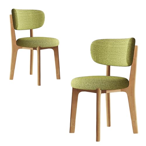 JSLJDM Esszimmerstuhl Moderner 4 Stück Set,Küchenstuhl mit Rückenlehne Polsterstühle mit Holzbeinen,Esszimmerstühle für Esszimmer Wohnzimmer Schlafzimmer Küche Rezeption(Weiß,2er Set) von JSLJDM