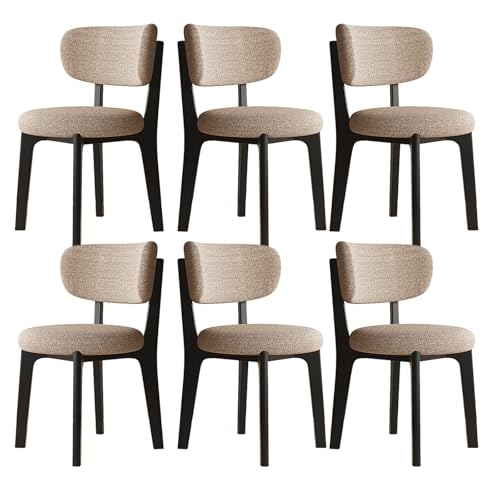 JSLJDM Esszimmerstuhl Moderner 4 Stück Set,Küchenstuhl mit Rückenlehne Polsterstühle mit Holzbeinen,Esszimmerstühle für Esszimmer Wohnzimmer Schlafzimmer Küche Rezeption(Weiß,2er Set) von JSLJDM
