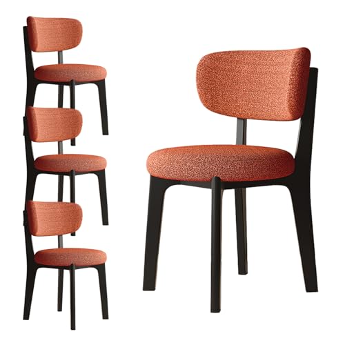 JSLJDM Esszimmerstuhl Moderner 4 Stück Set,Küchenstuhl mit Rückenlehne Polsterstühle mit Holzbeinen,Esszimmerstühle für Esszimmer Wohnzimmer Schlafzimmer Küche Rezeption(Weiß,2er Set) von JSLJDM