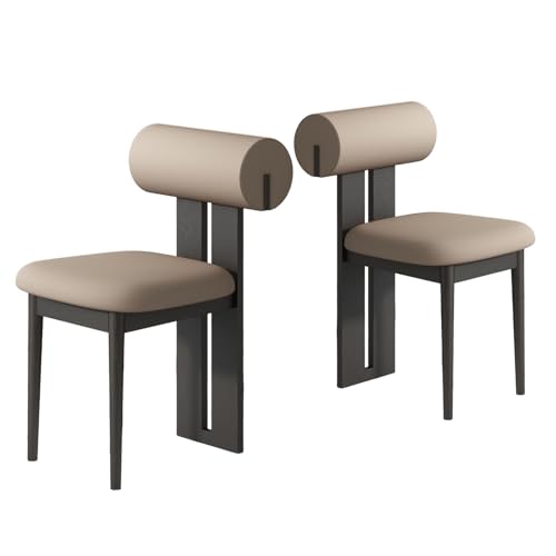 JSLJDM Esszimmerstuhl Moderner 4 Stück Set,Küchenstuhl mit Rückenlehne Polsterstühle mit Holzbeinen,Esszimmerstühle für Esszimmer Wohnzimmer Schlafzimmer Küche Rezeption(Weiß,2er Set) von JSLJDM