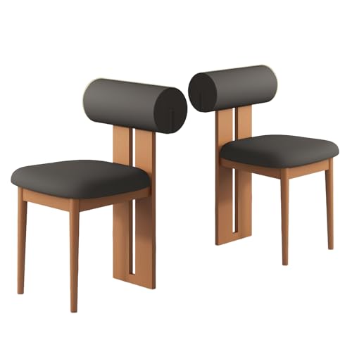 JSLJDM Esszimmerstuhl Moderner 4 Stück Set,Küchenstuhl mit Rückenlehne Polsterstühle mit Holzbeinen,Esszimmerstühle für Esszimmer Wohnzimmer Schlafzimmer Küche Rezeption(Weiß,2er Set) von JSLJDM