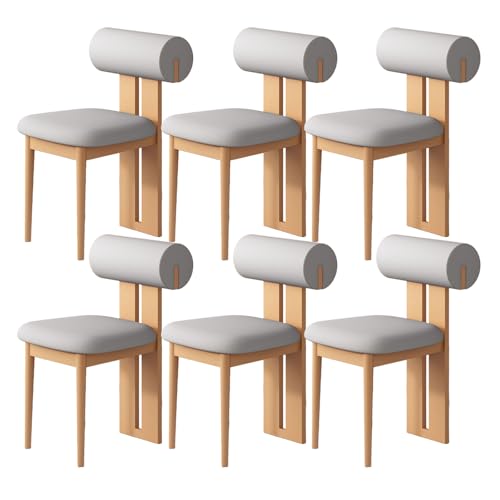 JSLJDM Esszimmerstuhl Moderner 4 Stück Set,Küchenstuhl mit Rückenlehne Polsterstühle mit Holzbeinen,Esszimmerstühle für Esszimmer Wohnzimmer Schlafzimmer Küche Rezeption(Weiß,2er Set) von JSLJDM