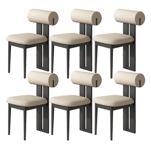 JSLJDM Esszimmerstuhl Moderner 4 Stück Set,Küchenstuhl mit Rückenlehne Polsterstühle mit Holzbeinen,Esszimmerstühle für Esszimmer Wohnzimmer Schlafzimmer Küche Rezeption(Weiß,2er Set) von JSLJDM