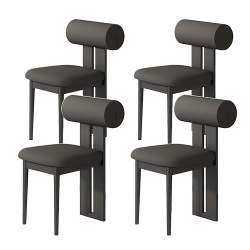 JSLJDM Esszimmerstuhl Moderner 4 Stück Set,Küchenstuhl mit Rückenlehne Polsterstühle mit Holzbeinen,Esszimmerstühle für Esszimmer Wohnzimmer Schlafzimmer Küche Rezeption(Weiß,2er Set) von JSLJDM