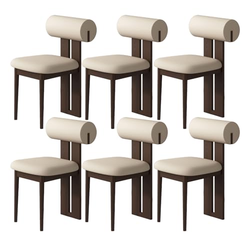 JSLJDM Esszimmerstuhl Moderner 4 Stück Set,Küchenstuhl mit Rückenlehne Polsterstühle mit Holzbeinen,Esszimmerstühle für Esszimmer Wohnzimmer Schlafzimmer Küche Rezeption(Weiß,2er Set) von JSLJDM