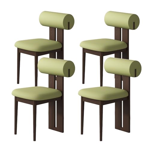 JSLJDM Esszimmerstuhl Moderner 4 Stück Set,Küchenstuhl mit Rückenlehne Polsterstühle mit Holzbeinen,Esszimmerstühle für Esszimmer Wohnzimmer Schlafzimmer Küche Rezeption(Weiß,2er Set) von JSLJDM