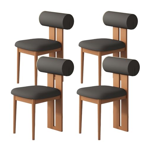 JSLJDM Esszimmerstuhl Moderner 4 Stück Set,Küchenstuhl mit Rückenlehne Polsterstühle mit Holzbeinen,Esszimmerstühle für Esszimmer Wohnzimmer Schlafzimmer Küche Rezeption(Weiß,2er Set) von JSLJDM