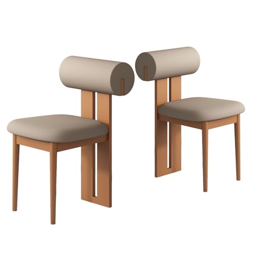JSLJDM Esszimmerstuhl Moderner 4 Stück Set,Küchenstuhl mit Rückenlehne Polsterstühle mit Holzbeinen,Esszimmerstühle für Esszimmer Wohnzimmer Schlafzimmer Küche Rezeption(Weiß,2er Set) von JSLJDM