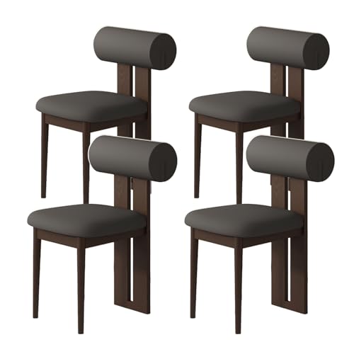 JSLJDM Esszimmerstuhl Moderner 4 Stück Set,Küchenstuhl mit Rückenlehne Polsterstühle mit Holzbeinen,Esszimmerstühle für Esszimmer Wohnzimmer Schlafzimmer Küche Rezeption(Weiß,2er Set) von JSLJDM