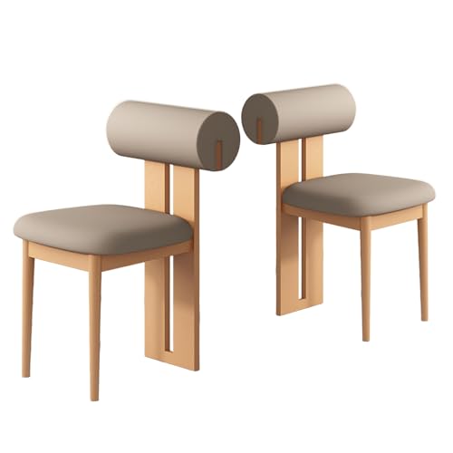 JSLJDM Esszimmerstuhl Moderner 4 Stück Set,Küchenstuhl mit Rückenlehne Polsterstühle mit Holzbeinen,Esszimmerstühle für Esszimmer Wohnzimmer Schlafzimmer Küche Rezeption(Weiß,2er Set) von JSLJDM