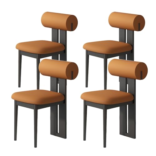 JSLJDM Esszimmerstuhl Moderner 4 Stück Set,Küchenstuhl mit Rückenlehne Polsterstühle mit Holzbeinen,Esszimmerstühle für Esszimmer Wohnzimmer Schlafzimmer Küche Rezeption(Weiß,2er Set) von JSLJDM