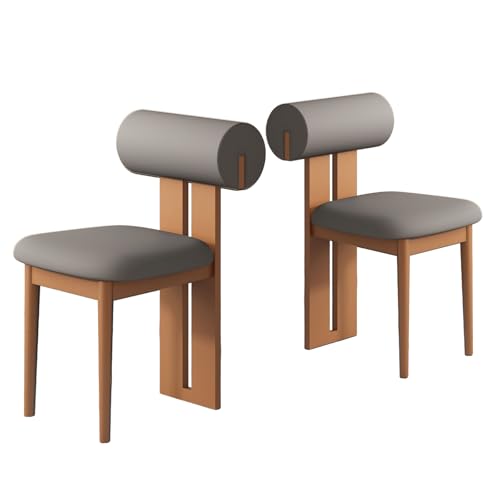 JSLJDM Esszimmerstuhl Moderner 4 Stück Set,Küchenstuhl mit Rückenlehne Polsterstühle mit Holzbeinen,Esszimmerstühle für Esszimmer Wohnzimmer Schlafzimmer Küche Rezeption(Weiß,2er Set) von JSLJDM