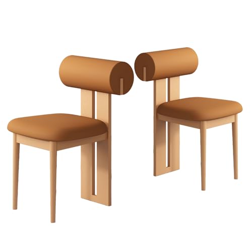 JSLJDM Esszimmerstuhl Moderner 4 Stück Set,Küchenstuhl mit Rückenlehne Polsterstühle mit Holzbeinen,Esszimmerstühle für Esszimmer Wohnzimmer Schlafzimmer Küche Rezeption(Weiß,2er Set) von JSLJDM