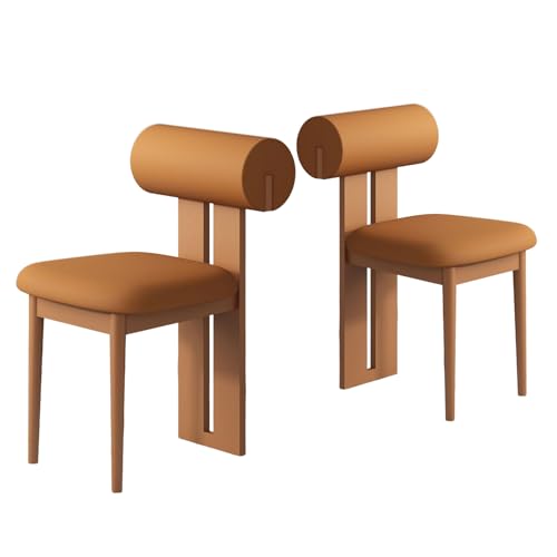 JSLJDM Esszimmerstuhl Moderner 4 Stück Set,Küchenstuhl mit Rückenlehne Polsterstühle mit Holzbeinen,Esszimmerstühle für Esszimmer Wohnzimmer Schlafzimmer Küche Rezeption(Weiß,2er Set) von JSLJDM