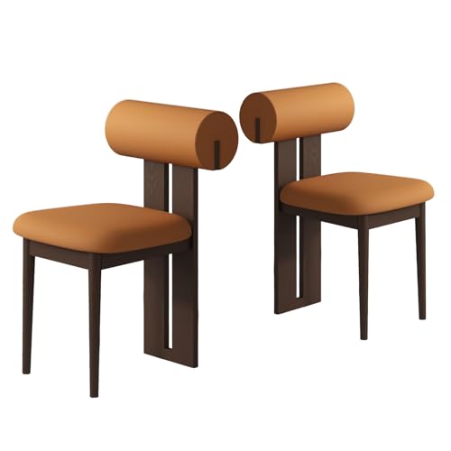 JSLJDM Esszimmerstuhl Moderner 4 Stück Set,Küchenstuhl mit Rückenlehne Polsterstühle mit Holzbeinen,Esszimmerstühle für Esszimmer Wohnzimmer Schlafzimmer Küche Rezeption(Weiß,2er Set) von JSLJDM