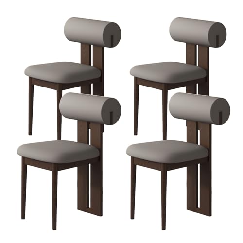 JSLJDM Esszimmerstuhl Moderner 4 Stück Set,Küchenstuhl mit Rückenlehne Polsterstühle mit Holzbeinen,Esszimmerstühle für Esszimmer Wohnzimmer Schlafzimmer Küche Rezeption(Weiß,2er Set) von JSLJDM