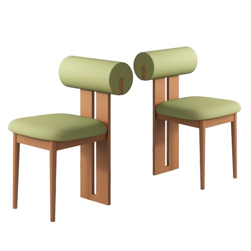 JSLJDM Esszimmerstuhl Moderner 4 Stück Set,Küchenstuhl mit Rückenlehne Polsterstühle mit Holzbeinen,Esszimmerstühle für Esszimmer Wohnzimmer Schlafzimmer Küche Rezeption(Weiß,2er Set) von JSLJDM