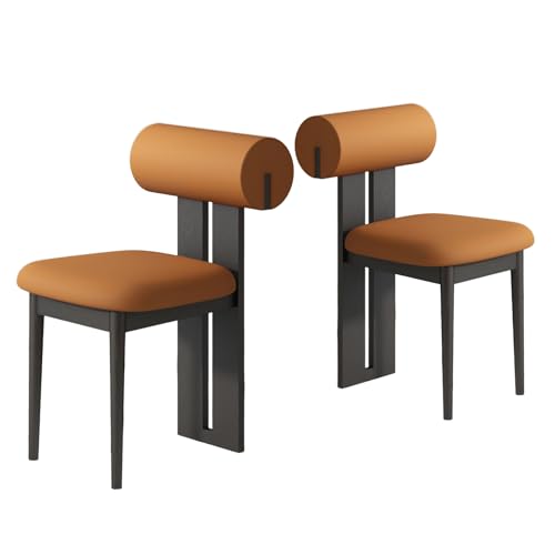 JSLJDM Esszimmerstuhl Moderner 4 Stück Set,Küchenstuhl mit Rückenlehne Polsterstühle mit Holzbeinen,Esszimmerstühle für Esszimmer Wohnzimmer Schlafzimmer Küche Rezeption(Weiß,2er Set) von JSLJDM