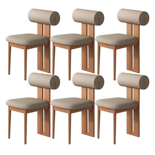 JSLJDM Esszimmerstuhl Moderner 4 Stück Set,Küchenstuhl mit Rückenlehne Polsterstühle mit Holzbeinen,Esszimmerstühle für Esszimmer Wohnzimmer Schlafzimmer Küche Rezeption(Weiß,2er Set) von JSLJDM