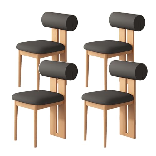 JSLJDM Esszimmerstuhl Moderner 4 Stück Set,Küchenstuhl mit Rückenlehne Polsterstühle mit Holzbeinen,Esszimmerstühle für Esszimmer Wohnzimmer Schlafzimmer Küche Rezeption(Weiß,2er Set) von JSLJDM