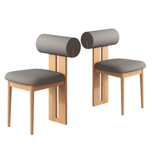 JSLJDM Esszimmerstuhl Moderner 4 Stück Set,Küchenstuhl mit Rückenlehne Polsterstühle mit Holzbeinen,Esszimmerstühle für Esszimmer Wohnzimmer Schlafzimmer Küche Rezeption(Weiß,2er Set) von JSLJDM