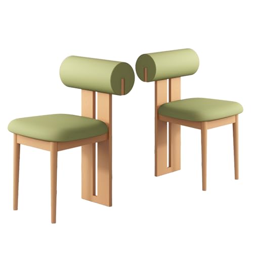 JSLJDM Esszimmerstuhl Moderner 4 Stück Set,Küchenstuhl mit Rückenlehne Polsterstühle mit Holzbeinen,Esszimmerstühle für Esszimmer Wohnzimmer Schlafzimmer Küche Rezeption(Weiß,2er Set) von JSLJDM