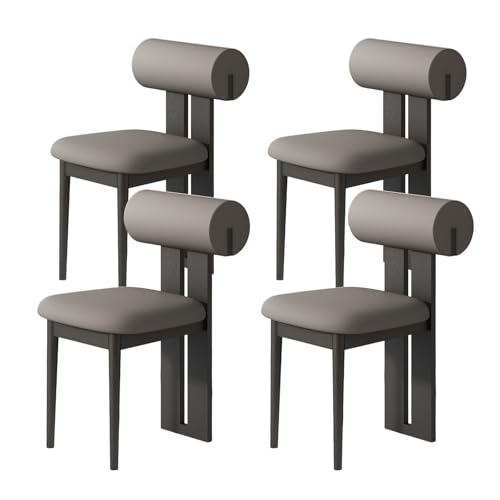 JSLJDM Esszimmerstuhl Moderner 4 Stück Set,Küchenstuhl mit Rückenlehne Polsterstühle mit Holzbeinen,Esszimmerstühle für Esszimmer Wohnzimmer Schlafzimmer Küche Rezeption(Weiß,2er Set) von JSLJDM