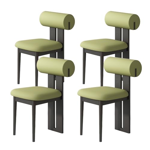JSLJDM Esszimmerstuhl Moderner 4 Stück Set,Küchenstuhl mit Rückenlehne Polsterstühle mit Holzbeinen,Esszimmerstühle für Esszimmer Wohnzimmer Schlafzimmer Küche Rezeption(Weiß,2er Set) von JSLJDM