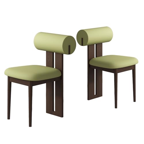 JSLJDM Esszimmerstuhl Moderner 4 Stück Set,Küchenstuhl mit Rückenlehne Polsterstühle mit Holzbeinen,Esszimmerstühle für Esszimmer Wohnzimmer Schlafzimmer Küche Rezeption(Weiß,2er Set) von JSLJDM