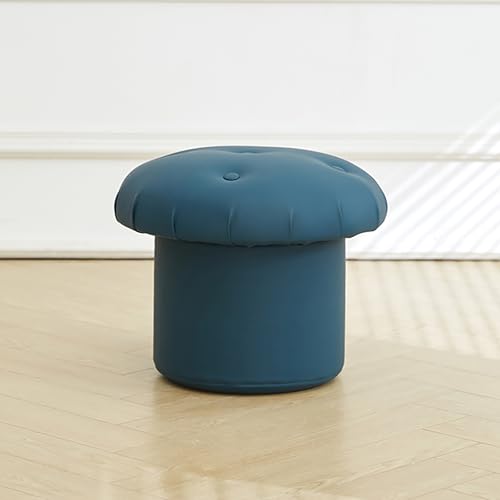 JSLJDM Süßer Pilzhocker,Kinderhocker für Junge Mädchen,Pilzhocker mit Stauraum für Kinder,Geschenke für Kinder,Geeignet für Schlafzimmer, Wohnzimmer, Spielzimmer Blue 17.3"x15.3"x12.6"/44x39x32cm von JSLJDM