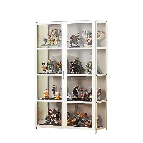 JSLJDM Vitrinenschrank Sammlervitrine Stehend Standvitrine Glasvitrine Acryl Vitrine Standvitrine Acryl Vitrine Doppeltüren Großer Kapazität Sammlervitrine Handgefertigtes Lagerregal für Waren von JSLJDM
