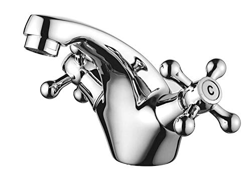 Waschbecken Wasserhähne Zweihand-Radbecken Wasserhahn Gemischt Heiße Und Kalte Pflaumenblüte Handradgriff Wasserhahn Sitzend Einhebel Installation Waschbecken Wasserhähne Zweihand-Radbecken Wasserhahn Gemischt Heiße Und Kalte Pflaumenblüte Handradgriff Wasserhahn Sitzend Einhebel Installation von JSLTXDY