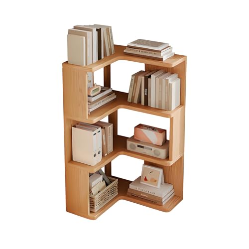 JSLXNDM 5-lagigesbücherregal eckschrank Großes platzsparendes Bücherregal aus Holz geeignet für Wohnzimmer Schlafzimmer Esszimmer und Küche Natürliche Holzfarbe Wood Color 23.6 * 23.6 * 38.6in JSLXNDM 5-lagigesbücherregal eckschrank Großes platzsparendes Bücherregal aus Holz geeignet für Wohnzimmer Schlafzimmer Esszimmer und Küche Natürliche Holzfarbe Wood Color 23.6 * 23.6 * 38.6in von JSLXNDM