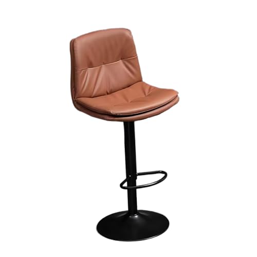 JSLXNDM Anhebbar und drehbar barhocker Vollständiges Kissen mit hochwertigem Nappalederbezug durchdachtes Fußstützen-Design geeignet für Bars und Wohninseln Brown von JSLXNDM