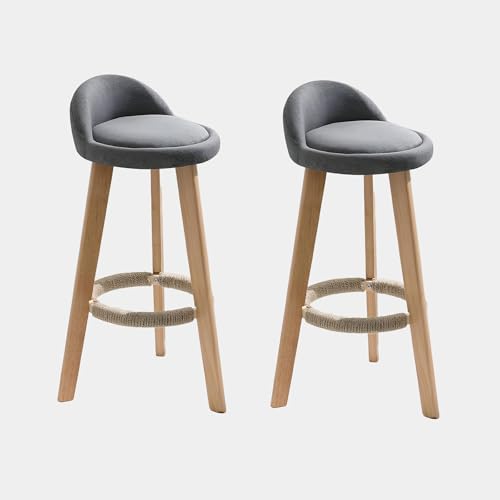 JSLXNDM Stoff im nordischen Stil barhocker 2er Set Massivholz barstühle bar stühle Weiche Kissen geeignet für Kassentheken, Wohninseln und Bars Gray 37 * 70 JSLXNDM Stoff im nordischen Stil barhocker 2er Set Massivholz barstühle bar stühle Weiche Kissen geeignet für Kassentheken, Wohninseln und Bars Gray 37 * 70 von JSLXNDM