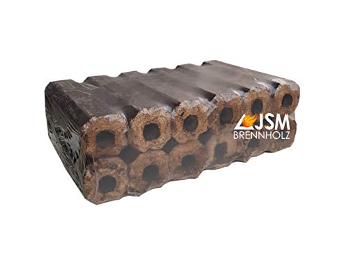 JSM-Brennholz Eichenholzbriketts Pini&Kay - 1 Brikett: 30 cm x 5 cm - 12 Briketts je Paket - 20 Kg oder 30 Kg (30 KG) von JSM-Brennholz
