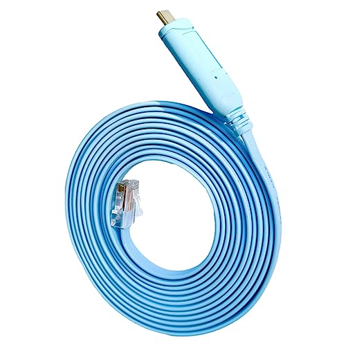 JSM FITNESS USB-C zu RJ-45 Konsolenkabel zur Konfiguration von Netzwerkgeräten - Länge 3m und FTDI Chip, Console cable für Cisco Routers, Switches, funktioniert mit Windows, Linux, Mac JSM FITNESS USB-C zu RJ-45 Konsolenkabel zur Konfiguration von Netzwerkgeräten - Länge 3m und FTDI Chip, Console cable für Cisco Routers, Switches, funktioniert mit Windows, Linux, Mac von JSM FITNESS